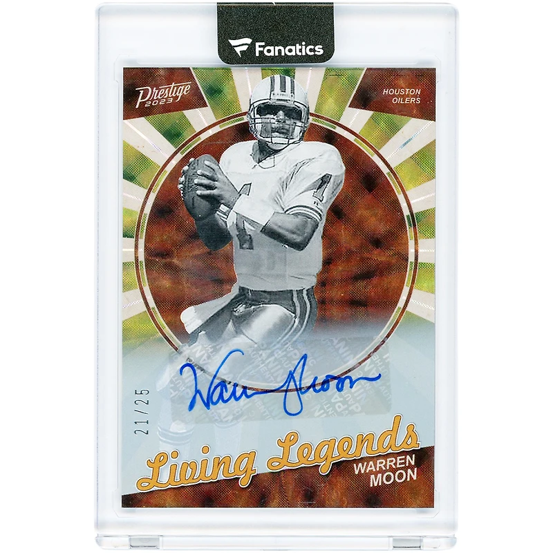 Warren Moon Houston Oilers Autographed 2023 Panini Prestige Living Legends #LL-30 #21/25 Card