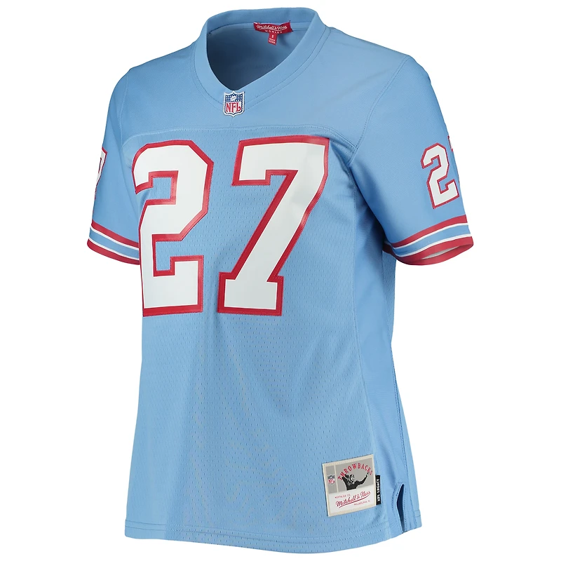 Maillot réplique Mitchell & Ness Eddie George bleu clair des Houston Oilers pour femme