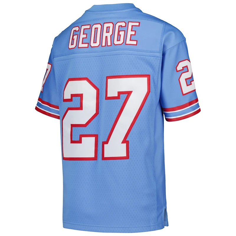 Maillot Mitchell & Ness Eddie George bleu clair des Houston Oilers 1997 pour joueur retraité