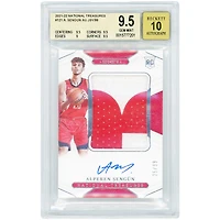 Alperen Şengün Houston Rockets Autographed 2021-22 Panini National Treasures Two-Color RPA #121 #25/99 BGS Authenticated 9.5/10 Rookie Card - 9.5,9.5,9,9.5 Subgrades