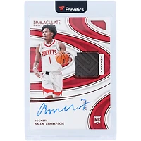 Carte de recrue Amen Thompson Houston Rockets autographiée 2023-24 Panini Immaculate Collection Sneaker Swatch Relic #SNS-ATP #20/25