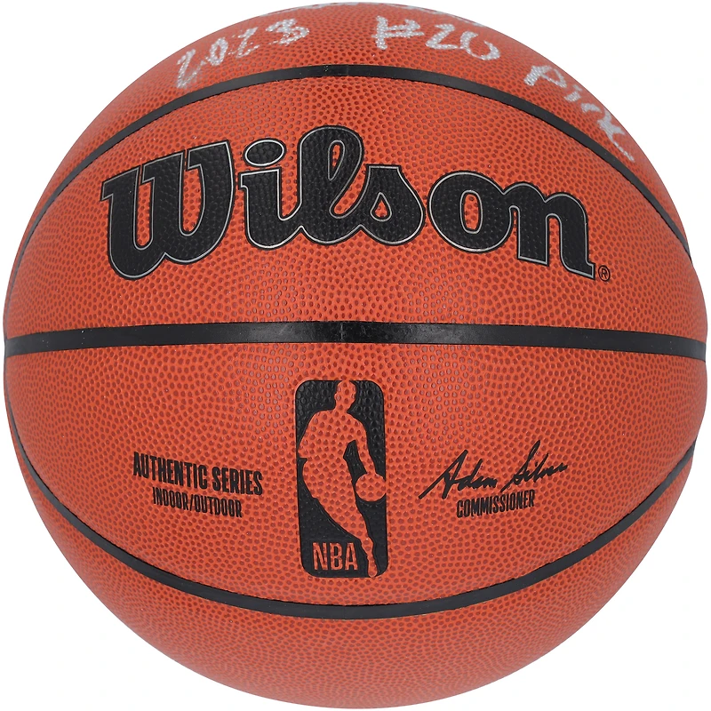 Cam Whitmore Houston Rockets Autographed  Wilson Authentic Series Indoor/Outdoor Basketball with "2023 #20 Pick" Inscription