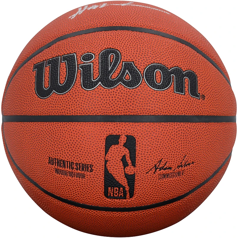 Clyde Drexler & Hakeem Olajuwon Houston Rockets Autographed Wilson Authentic Series Indoor/Outdoor Basketball