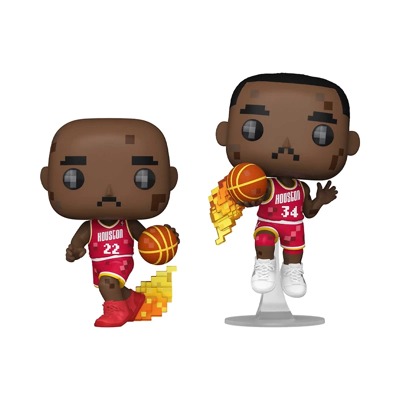 Clyde Drexler and Hakeem Olajuwon Houston Rockets NBA Jam Funko Pop! Vinyl Figure Two-Pack