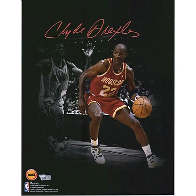 Clyde Drexler Houston Rockets Autographed 11" x 14" 1995 NBA Finals vs. Penny Hardaway Photograph