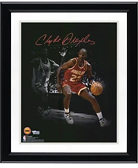 Clyde Drexler Houston Rockets Autographed 11" x 14" 1995 NBA Finals vs. Penny Hardaway Photograph