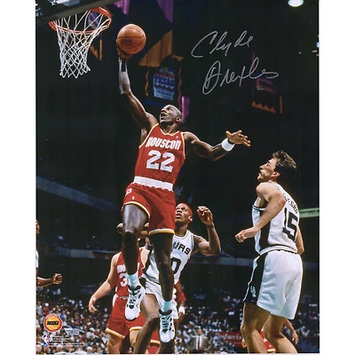 Clyde Drexler Houston Rockets Autographed 16" x 20" Dunking Photograph