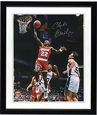Clyde Drexler Houston Rockets Autographed 16" x 20" Dunking Photograph