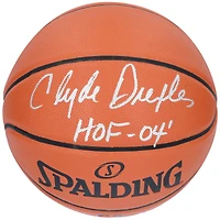 Clyde Drexler Houston Rockets Autographed Spalding Indoor/Outdoor Basketball with "HOF 04" Inscription