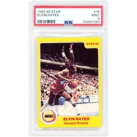 Carte authentifiée PSA 9 d'Elvin Hayes, Houston Rockets, saison 1983-84, Star Co. n° 76