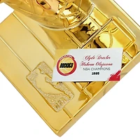 Hakeem Olajuwon Clyde Drexler Houston Rockets Autographed 1995 NBA Finals Champions 12" Replica Larry O'Brien Trophy with Sublimated Plate