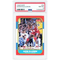 Carte de recrue Hakeem Olajuwon Houston Rockets 1986-87 Fleer n° 82 authentifiée PSA 8