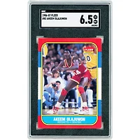 Hakeem Olajuwon Houston Rockets 1986-87 Fleer #82 SGC Authenticated 6.5 Rookie Card