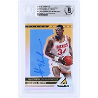 Hakeem Olajuwon Houston Rockets Autographed 2013-14 Panini Pinnacle Clear Vision 1st Quarter #84 Beckett Fanatics Witnessed Authenticated Card