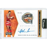 Hakeem Olajuwon Houston Rockets Autographed 2020 Panini Chronicles Playoff Hall of Fame #HF-HOJ #45/99 Card