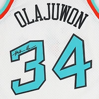 Hakeem Olajuwon Houston Rockets Autographed White Mitchell & Ness 1996 NBA All-Star Game Swingman Jersey