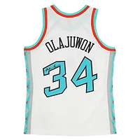 Hakeem Olajuwon Houston Rockets Autographed White Mitchell & Ness 1996 NBA All-Star Game Swingman Jersey