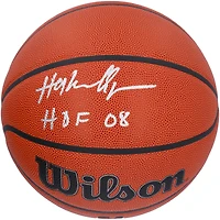 Ballon de basket d'intérieur/extérieur Wilson Authentic Series autographié par Hakeem Olajuwon Houston Rockets avec inscription « HOF 08 »