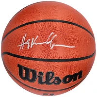 Ballon de basket-ball d'intérieur/extérieur Wilson Authentic Series autographié par Hakeem Olajuwon Houston Rockets
