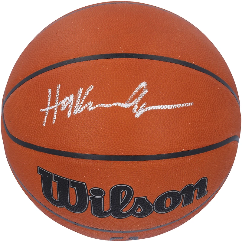 Ballon de basket officiel Wilson autographié par Hakeem Olajuwon des Houston Rockets
