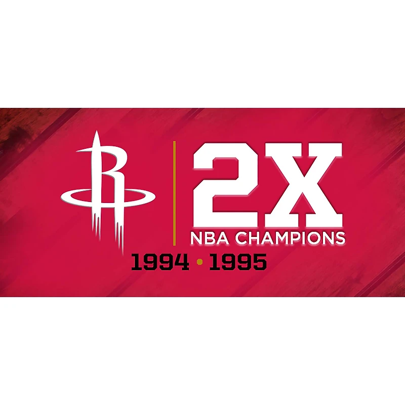 Houston Rockets 2-Time NBA Finals Champions 12" Replica Larry O'Brien Trophy with Sublimated Plate