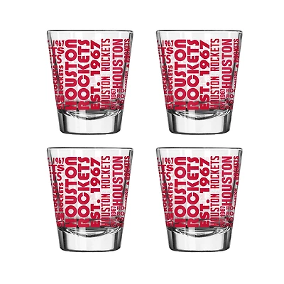 Houston Rockets 4-Pack 2oz. Shot Glass Set