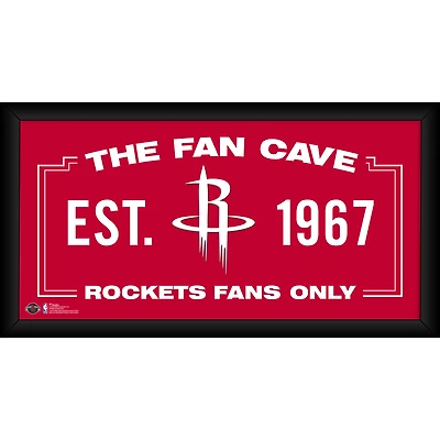 Houston Rockets Framed 10" x 20" Fan Cave Collage