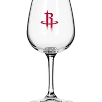 Verre à vin à pied avec logo des Houston Rockets de 12 oz
