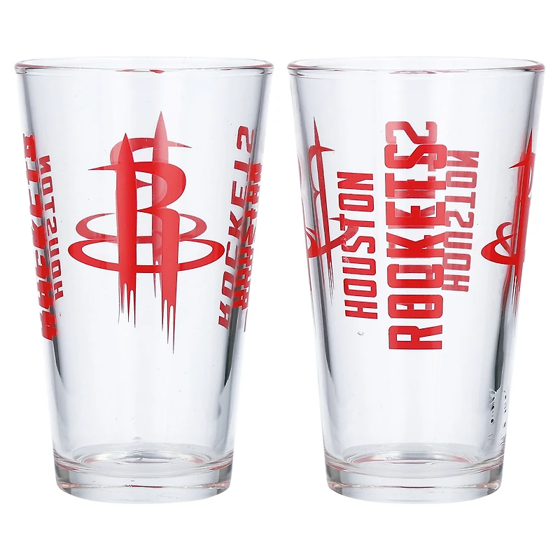 Houston Rockets Lot de deux 16 oz. Ensemble de verres à pinte