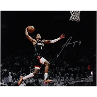 Jalen Green Houston Rockets Autographed 11" x 14" Spotlight Dunk in Black Photograph