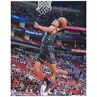 Jalen Green Houston Rockets Autographed 16" x 20" Black Jersey Dunk Photograph