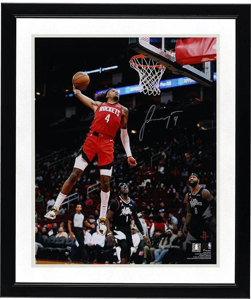 Jalen Green Houston Rockets Autographed 16" x 20" Dunk vs. Los Angeles Clippers Photograph