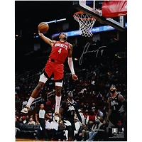 Photo dédicacée de Jalen Green (Houston Rockets) - Dunk contre les Los Angeles Clippers (40,6 x 50,8 cm)