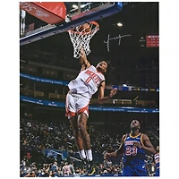 Jalen Green Houston Rockets Autographed 16" x 20" Dunk vs. Warriors Photograph