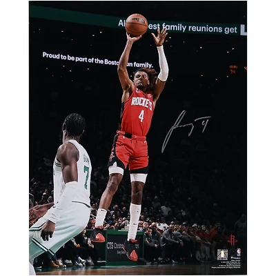 Jalen Green Houston Rockets Autographed 16" x 20" Shooting vs. Boston Celtics Photograph