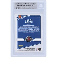 Carte de recrue authentifiée autographiée par Jalen Green Houston Rockets 2021-22 Panini Donruss The Rookies #2 Beckett Fanatics