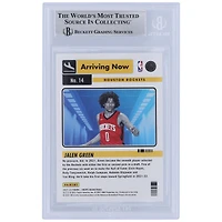Jalen Green Houston Rockets Autographed 2021-22 Panini Hoops Arriving Now #14 Beckett Fanatics Witnessed Authenticated Rookie Card