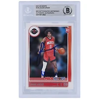 Carte de recrue authentifiée 2021-22 Panini Hoops #218 signée Jalen Green Houston Rockets par les fanatiques de Beckett avec l'inscription « Unicorn »