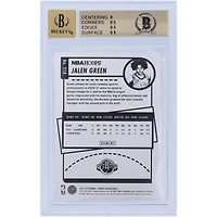 Jalen Green Houston Rockets Autographed 2021-22 Panini NBA Hoops #218 Beckett Fanatics Witnessed Authenticated 9.5/10 Rookie Card - 9/9.5/9.5/9.5 Subgrades