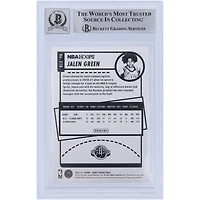 Jalen Green Houston Rockets Carte de recrue Panini NBA Hoops Purple Variation #218 Beckett 2021-22 autographiée par les fanatiques