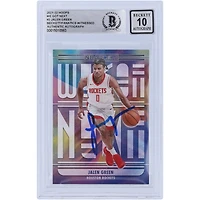 Jalen Green Houston Rockets Autographié 2021-22 Panini NBA Hoops Nous avons obtenu la prochaine carte n°2 Beckett Fanatics Witnessed Authenticated 10 Rookie