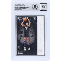 Jalen Green Houston Rockets Autographed 2021-22 Panini Noir #238 #/25 Beckett Fanatics Witnessed Authenticated 10 Rookie Card