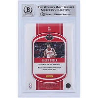 Jalen Green Houston Rockets Autographed 2021-22 Panini Player of the Day #99 Beckett Fanatics Witnessed Authenticated 10 Rookie Card