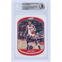 Jalen Green Houston Rockets Autographié 2021-22 Panini Player of the Day #99 Beckett Fanatics Witnessed Rookie Card Authentifié