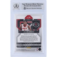 Jalen Green Houston Rockets Autographed 2021-22 Panini Prizm #306 Beckett Fanatics Witnessed Authenticated 10 Rookie Card