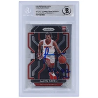 Jalen Green Houston Rockets Autographed 2021-22 Panini Prizm #306 Beckett Fanatics Witnessed Authenticated Rookie Card with "2021 #2 Pick" Inscription