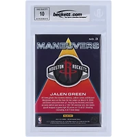 Jalen Green Houston Rockets Autographié 2021-22 Panini Recon Maneuvers #3 Beckett Fanatics Witnessed Authenticated 10 Rookie Card