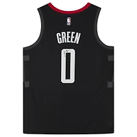 Maillot Swingman Jordan Black Statement Edition 2021 autographié par Jalen Green des Houston Rockets