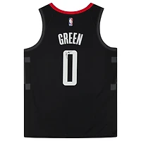 Maillot Swingman Jordan Black Statement Edition 2021 autographié par Jalen Green des Houston Rockets