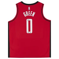 Maillot Swingman Nike Red Icon Edition 2021 autographié par Jalen Green des Houston Rockets avec inscription « 2021 #2 Pick »